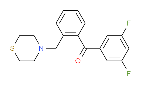 CAS No. 898782-47-3, 3,5-Difluoro-2'-thiomorpholinomethyl benzophenone