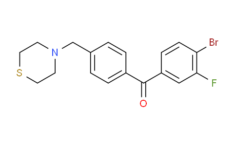 CAS No. 898782-83-7, 4-Bromo-3-fluoro-4'-thiomorpholinomethyl benzophenone