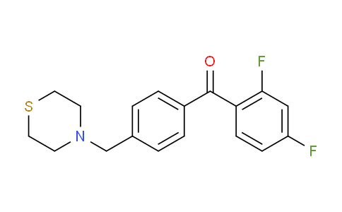 CAS No. 898783-20-5, 2,4-Difluoro-4'-thiomorpholinomethyl benzophenone