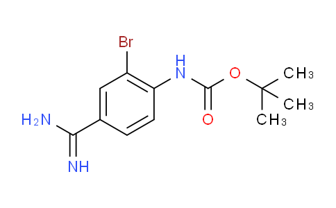 CAS No. 885270-21-3, tert-Butyl (2-bromo-4-carbamimidoylphenyl)carbamate