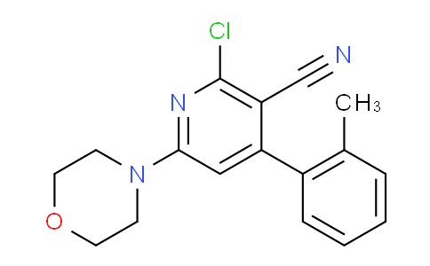 CAS No. 873443-68-6, 2-Chloro-6-morpholino-4-(o-tolyl)nicotinonitrile