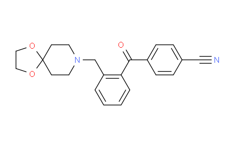 CAS No. 898755-87-8, 4-(2-(1,4-Dioxa-8-azaspiro[4.5]decan-8-ylmethyl)benzoyl)benzonitrile