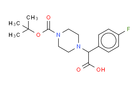 CAS No. 868151-70-6, 2-{4-[(TERT-BUTYL)OXYCARBONYL]PIPERAZINYL-2-(4-FLUOROPHENYL)ACETIC ACID