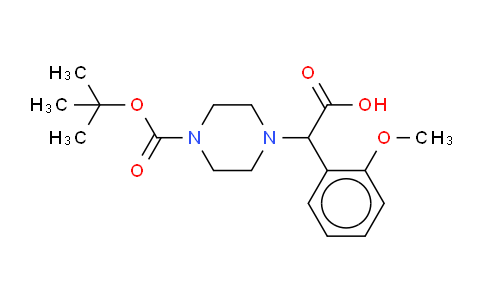 CAS No. 868260-20-2, 2-{4-[(TERT-BUTYL)OXYCARBONYL]PIPERAZINYL-2-(2-METHOXYPHENYL)ACETIC ACID