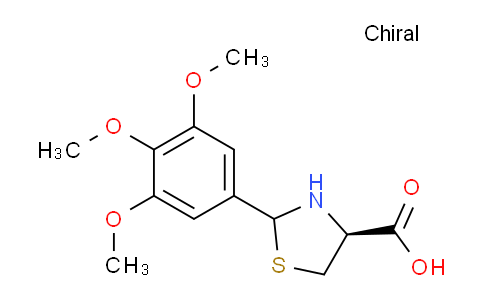 CAS No. 948052-44-6, (4S)-2-(3,4,5-Trimethoxyphenyl)thiazolidine-4-carboxylic acid