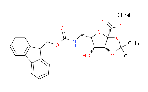 CAS No. 959572-93-1, (3aR,5S,6R,6aS)-5-(((((9H-Fluoren-9-yl)methoxy)carbonyl)amino)methyl)-6-hydroxy-2,2-dimethyltetrahydrofuro[2,3-d][1,3]dioxole-3a-carboxylic acid