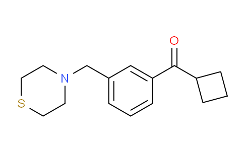 CAS No. 898788-08-4, Cyclobutyl 3-(thiomorpholinomethyl)phenyl ketone