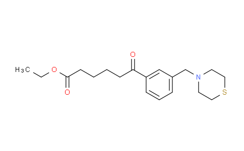 CAS No. 898788-22-2, Ethyl 6-oxo-6-[3-(thiomorpholinomethyl)phenyl]hexanoate