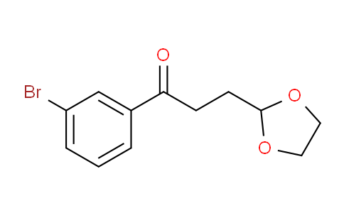 CAS No. 842123-97-1, 1-(3-Bromophenyl)-3-(1,3-dioxolan-2-yl)propan-1-one