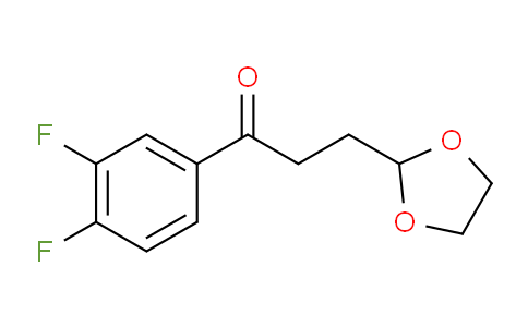CAS No. 842124-00-9, 1-(3,4-Difluorophenyl)-3-(1,3-dioxolan-2-yl)propan-1-one