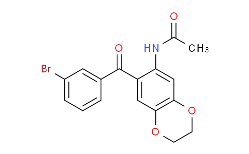 CAS No. 886493-89-6, N-(7-(3-Bromobenzoyl)-2,3-dihydrobenzo[b][1,4]dioxin-6-yl)acetamide