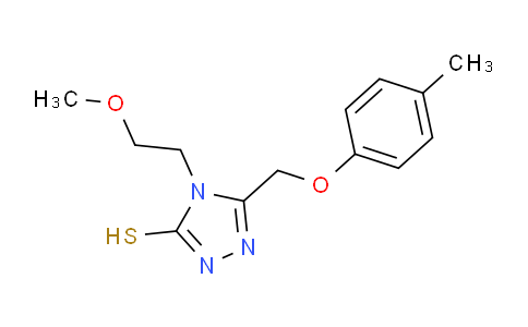 CAS No. 917746-97-5, 4-(2-Methoxyethyl)-5-((p-tolyloxy)methyl)-4H-1,2,4-triazole-3-thiol