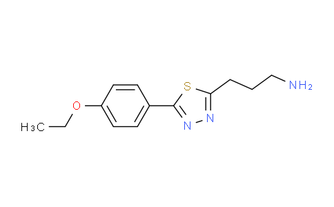 CAS No. 917749-66-7, 3-(5-(4-Ethoxyphenyl)-1,3,4-thiadiazol-2-yl)propan-1-amine