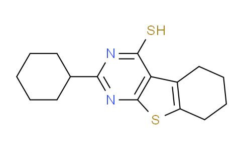 CAS No. 917749-82-7, 2-Cyclohexyl-5,6,7,8-tetrahydrobenzo[4,5]thieno[2,3-d]pyrimidine-4-thiol