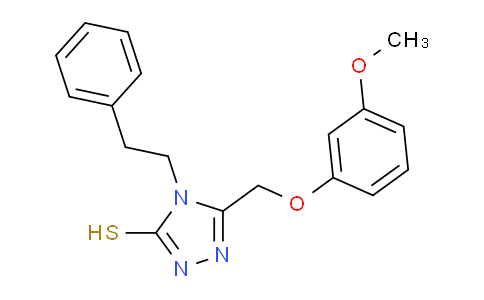 CAS No. 917750-48-2, 5-((3-Methoxyphenoxy)methyl)-4-phenethyl-4H-1,2,4-triazole-3-thiol