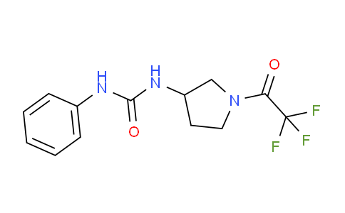 CAS No. 951623-94-2, 1-Phenyl-3-(1-(2,2,2-trifluoroacetyl)pyrrolidin-3-yl)urea