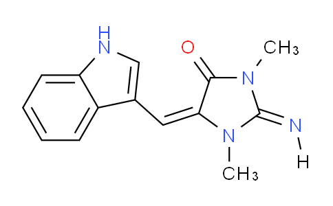 CAS No. 63153-56-0, (E)-5-[(3-Indolyl)methylene]-2-imino-1,3-dimethyl-4-imidazolidinone