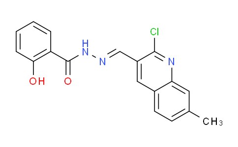 CAS No. 862208-51-3, N'-((2-Chloro-7-methylquinolin-3-yl)methylene)-2-hydroxybenzohydrazide