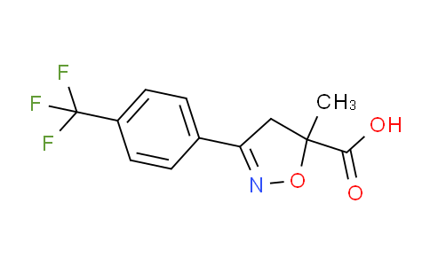 CAS No. 886967-72-2, 5-Methyl-3-(4-(trifluoromethyl)phenyl)-4,5-dihydroisoxazole-5-carboxylic acid