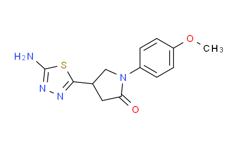CAS No. 887041-78-3, 4-(5-Amino-1,3,4-thiadiazol-2-yl)-1-(4-methoxyphenyl)pyrrolidin-2-one