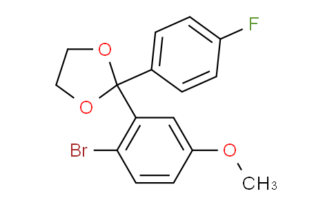 CAS No. 760192-89-0, 2-Bromo-4'-fluoro-5-methoxybenzophenone ethylene ketal