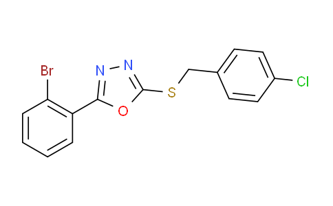 CAS No. 500210-57-1, 2-(2-Bromophenyl)-5-((4-chlorobenzyl)thio)-1,3,4-oxadiazole