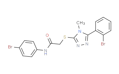 CAS No. 500212-15-7, N-(4-Bromophenyl)-2-((5-(2-bromophenyl)-4-methyl-4H-1,2,4-triazol-3-yl)thio)acetamide