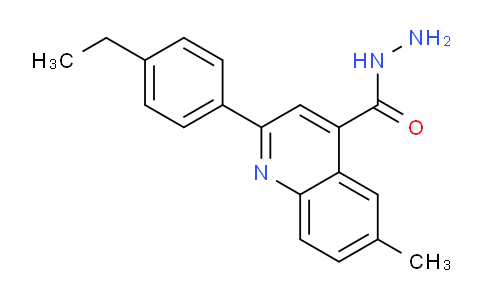 CAS No. 588715-41-7, 2-(4-Ethylphenyl)-6-methylquinoline-4-carbohydrazide