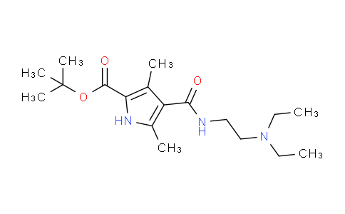 CAS No. 590424-04-7, tert-Butyl 4-((2-(diethylamino)ethyl)carbamoyl)-3,5-dimethyl-1H-pyrrole-2-carboxylate