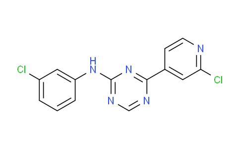 CAS No. 652153-37-2, N-(3-Chlorophenyl)-4-(2-chloropyridin-4-yl)-1,3,5-triazin-2-amine