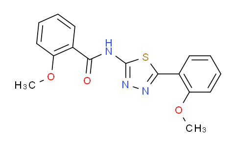 CAS No. 701227-09-0, 2-Methoxy-N-(5-(2-methoxyphenyl)-1,3,4-thiadiazol-2-yl)benzamide