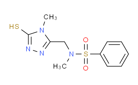 CAS No. 543694-40-2, N-((5-Mercapto-4-methyl-4H-1,2,4-triazol-3-yl)methyl)-N-methylbenzenesulfonamide