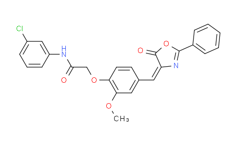 483276-96-6 | N-(3-Chlorophenyl)-2-(2-methoxy-4-((5-oxo-2-phenyloxazol-4(5H)-ylidene)methyl)phenoxy)acetamide