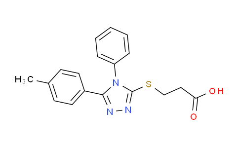 CAS No. 483300-44-3, 3-((4-Phenyl-5-(p-tolyl)-4H-1,2,4-triazol-3-yl)thio)propanoic acid