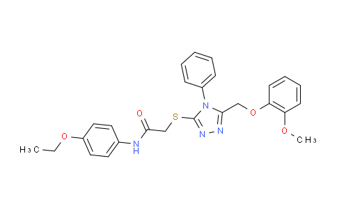 483309-44-0 | N-(4-Ethoxyphenyl)-2-((5-((2-methoxyphenoxy)methyl)-4-phenyl-4H-1,2,4-triazol-3-yl)thio)acetamide