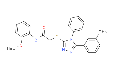 CAS No. 483350-51-2, N-(2-Methoxyphenyl)-2-((4-phenyl-5-(m-tolyl)-4H-1,2,4-triazol-3-yl)thio)acetamide