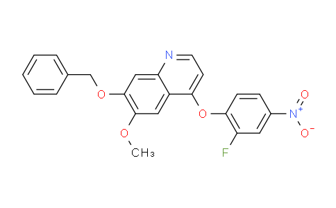 CAS No. 479690-03-4, 7-(Benzyloxy)-4-(2-fluoro-4-nitrophenoxy)-6-methoxyquinoline