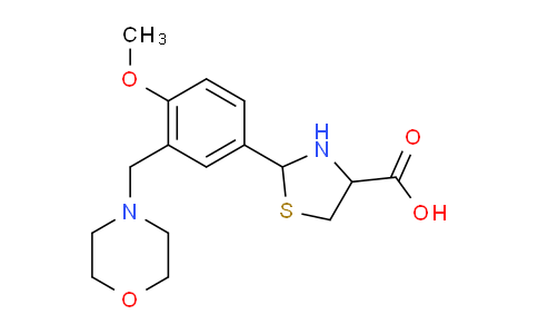 491832-04-3 | 2-(4-Methoxy-3-(morpholinomethyl)phenyl)thiazolidine-4-carboxylic acid