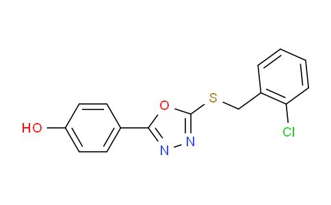 CAS No. 493032-79-4, 4-(5-((2-Chlorobenzyl)thio)-1,3,4-oxadiazol-2-yl)phenol