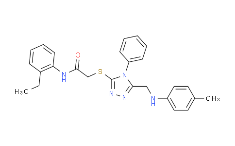 493032-82-9 | N-(2-Ethylphenyl)-2-((4-phenyl-5-((p-tolylamino)methyl)-4H-1,2,4-triazol-3-yl)thio)acetamide