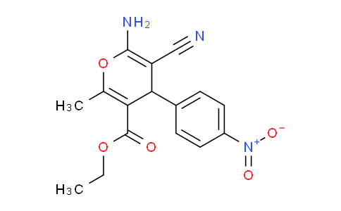 CAS No. 72568-55-9, Ethyl 6-amino-5-cyano-2-methyl-4-(4-nitrophenyl)-4H-pyran-3-carboxylate