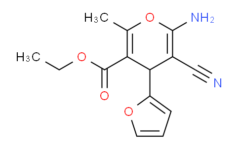 CAS No. 72568-56-0, Ethyl 6-amino-5-cyano-4-(furan-2-yl)-2-methyl-4H-pyran-3-carboxylate