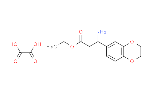CAS No. 502842-68-4, Ethyl 3-amino-3-(2,3-dihydrobenzo[b][1,4]dioxin-6-yl)propanoate oxalate