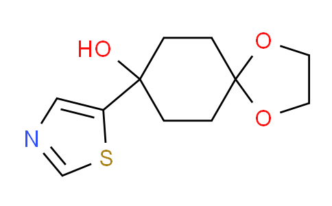 CAS No. 708274-10-6, 8-Hydroxy-8-(5-thiazolyl)-1,4-dioxaspiro[4.5]decane