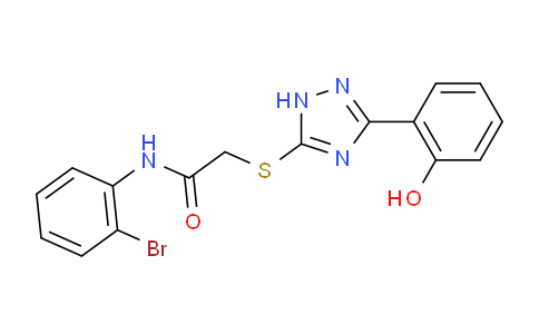 CAS No. 336180-29-1, N-(2-Bromophenyl)-2-((3-(2-hydroxyphenyl)-1H-1,2,4-triazol-5-yl)thio)acetamide