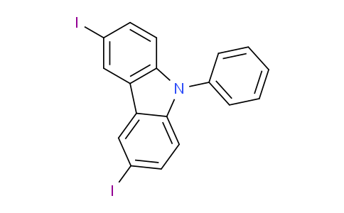 CAS No. 57103-21-6, 3,6-Diiodo-9-phenyl-9H-carbazole