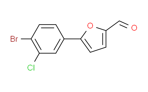CAS No. 428465-30-9, 5-(4-Bromo-3-chlorophenyl)furan-2-carbaldehyde