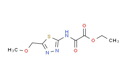 CAS No. 510763-29-8, Ethyl 2-((5-(methoxymethyl)-1,3,4-thiadiazol-2-yl)amino)-2-oxoacetate