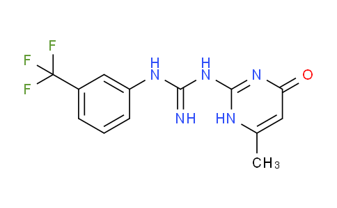 CAS No. 36108-05-1, 1-(6-Methyl-4-oxo-1,4-dihydropyrimidin-2-yl)-3-(3-(trifluoromethyl)phenyl)guanidine