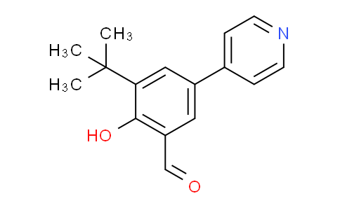 CAS No. 342037-22-3, 3-(tert-Butyl)-2-hydroxy-5-(4-pyridyl)benzaldehyde